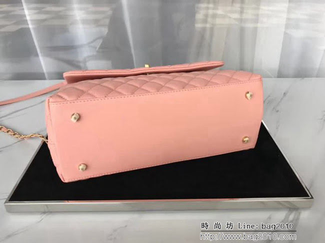 香奈兒CHANEL大號Chanel Coco handle全新頂級翻蓋單肩鏈條手柄包DSC1206